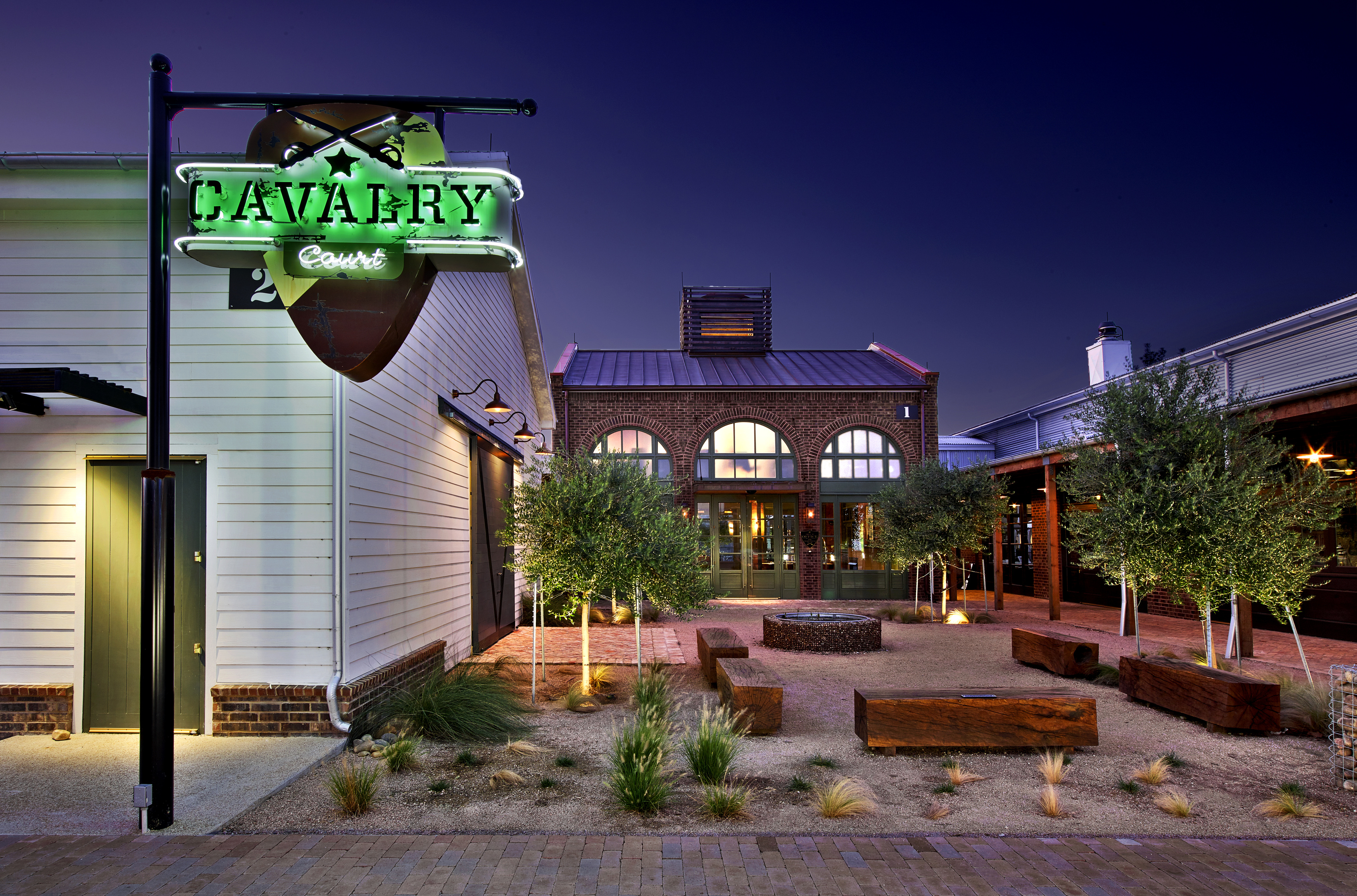 Neon Sign at Cavalry Court